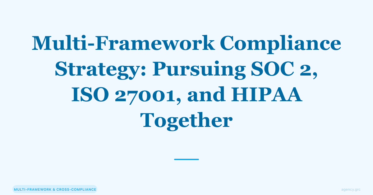 Multi Framework Ips Multi-Framework Compliance: SOC 2 + ISO 27001 + HIPAA Strategy | Agency ...